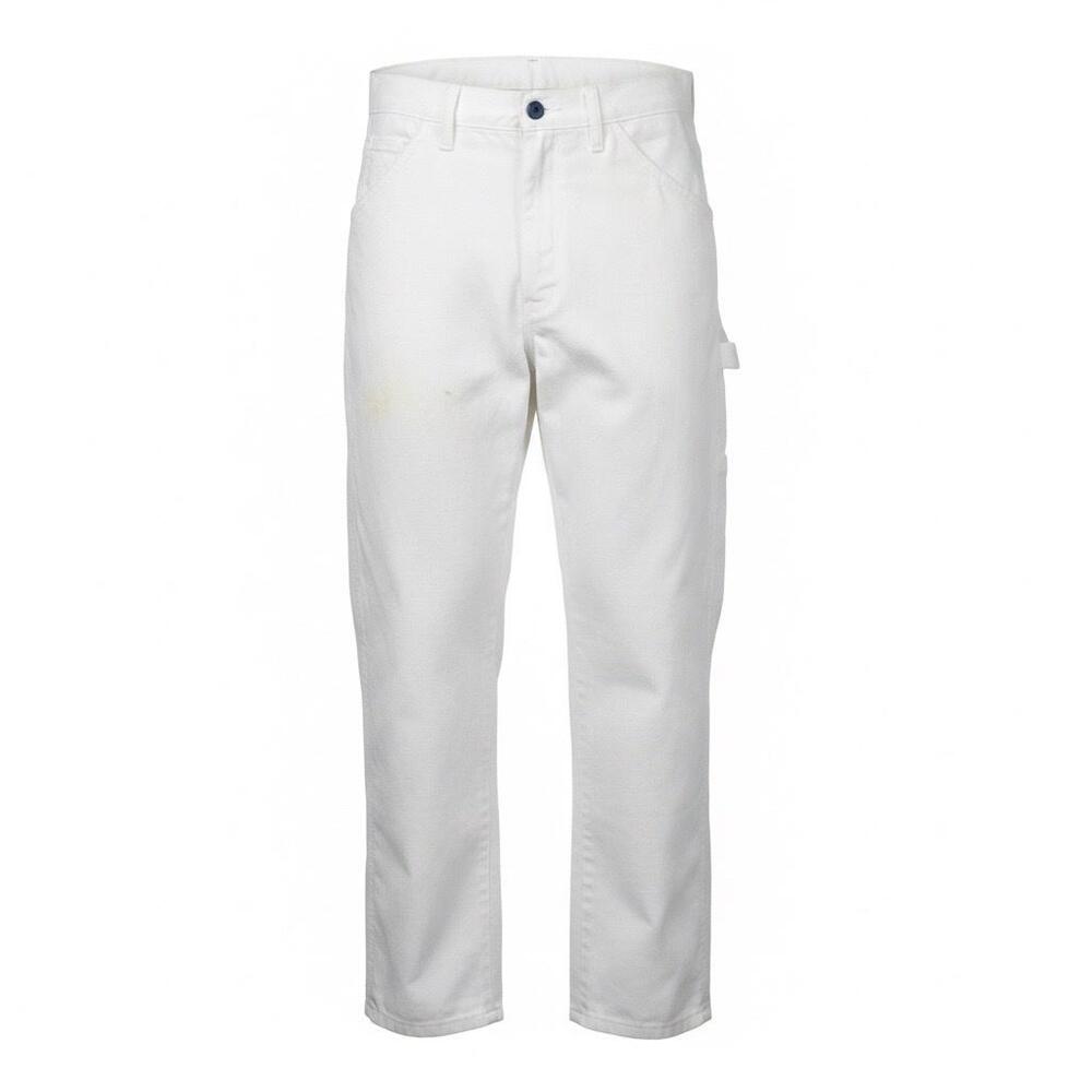 Dickies Pants Mens 32x30 White Carpenter Canvas Workwear Utility Pockets